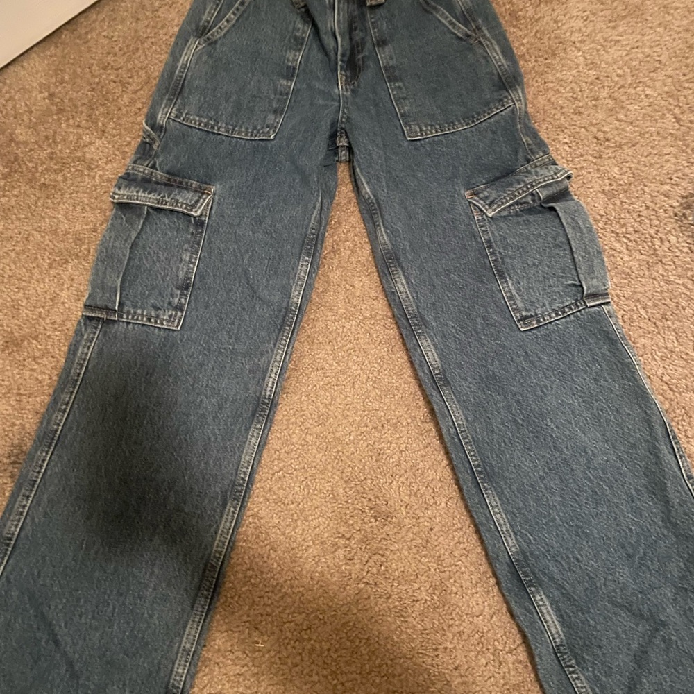 Denim Cargo Pants